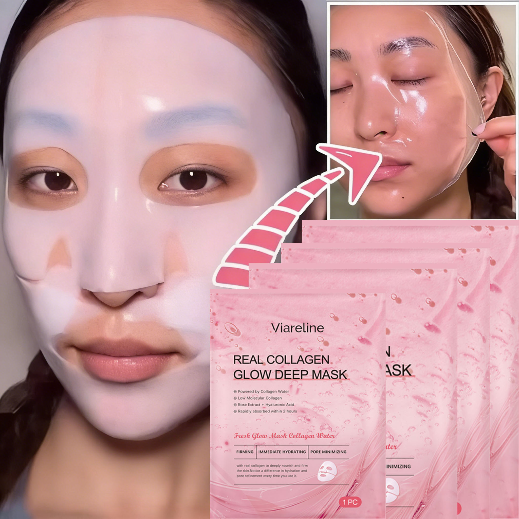 Sheet Mask Collagen - Overnight Collagen Mask Salmon DNA PDRN